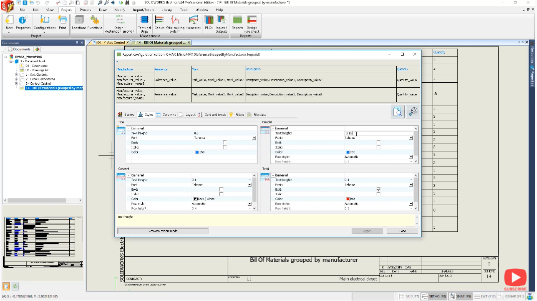 What's New in SOLIDWORKS Electrical 2020 - Reports: